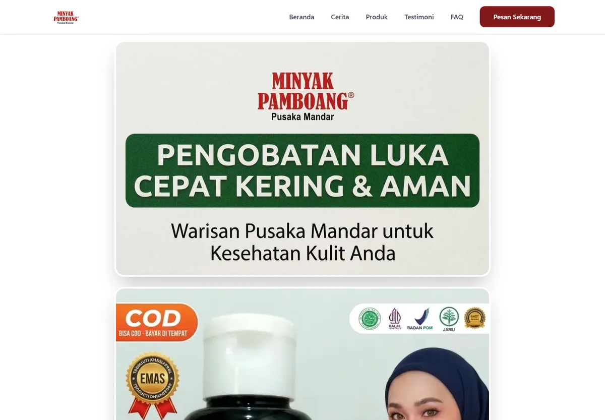 Website Minyak Pamboang